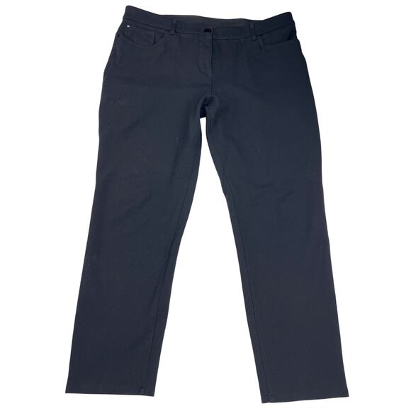 Chicos So Slimming Stretch Ponte Ankle Jeans Pants Black Size 12P (Chico's 2P) - Picture 1 of 11